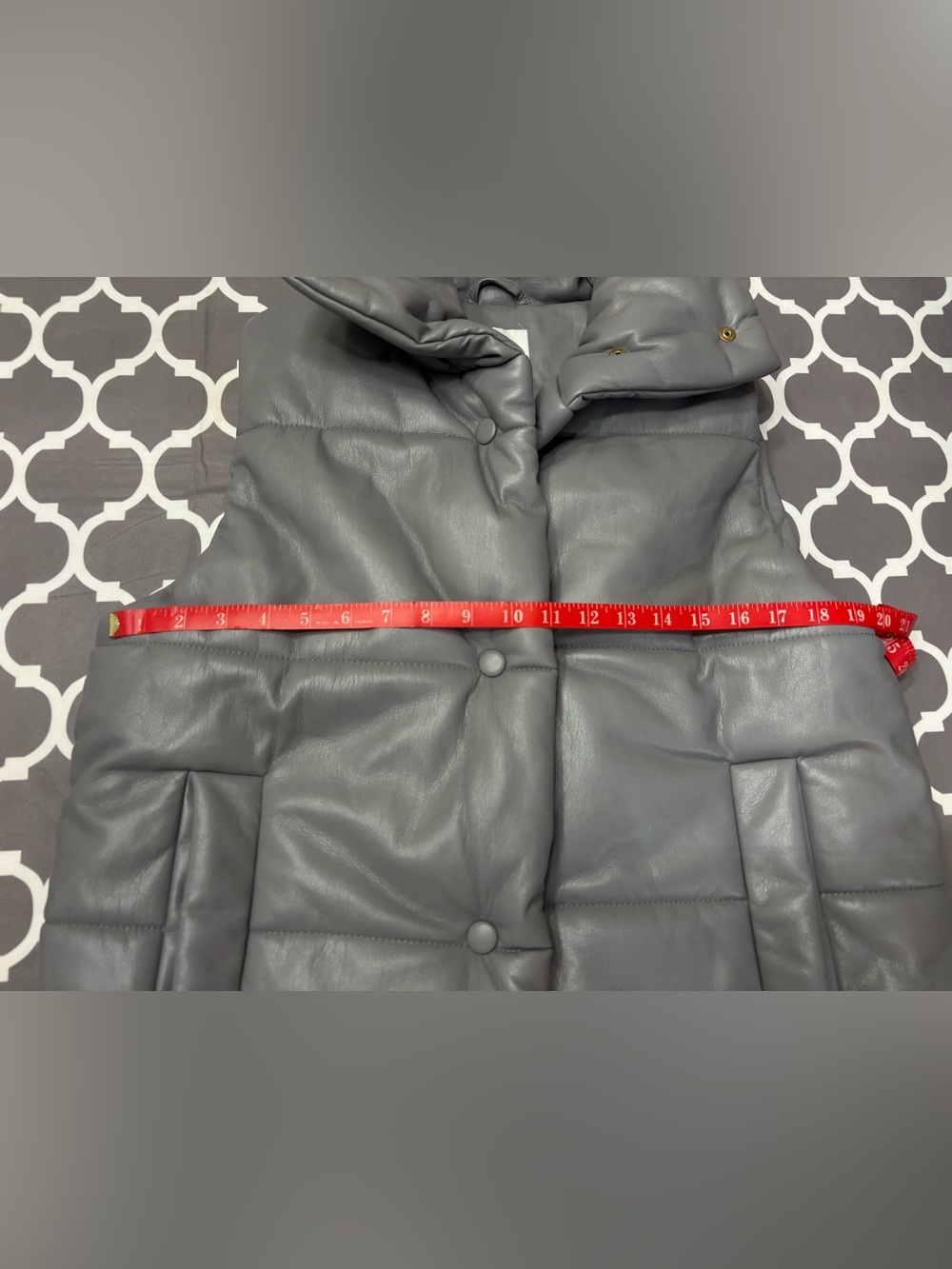 Nanushka Murillo Dusk Blue Quilted Vegan Leather Puffer Vest NWT - Picture 10 of 12